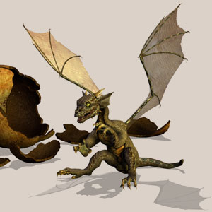 <b>Drago</b> ist ein Drachenkind. Nun ist der richtige Moment, dem Kleinen Fliegen, Feuerspucken usw. beizubringen.