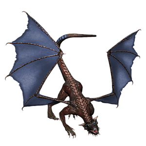 <b>Aura Noir</b> ist ein jugendlicher Drache. Gutes Training bereitet den jungen Drachen optimal auf seine Aufgaben in der Arena vor.